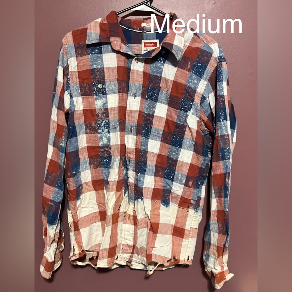 Distressed/bleached flannels